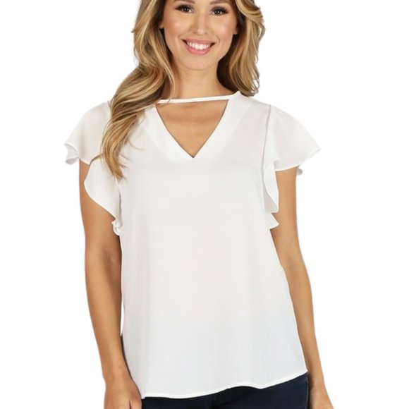 Flutter Sleeve Blouse - Picture 1 of 5